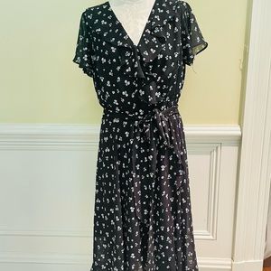 Lane Bryant floral blue dress